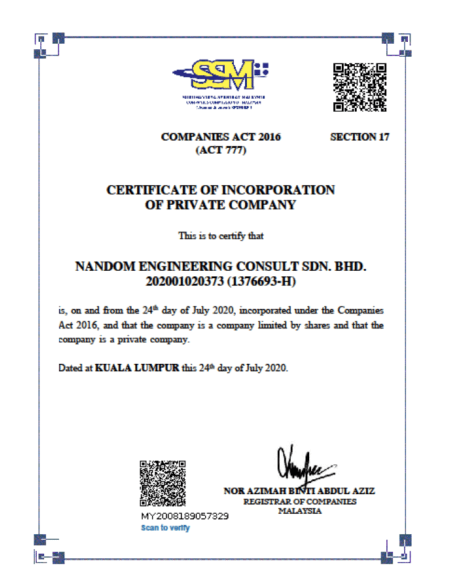 License Suruhanjaya Syarikat Malaysia (SSM)